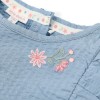 Lichtblauwe top met bloemetjes - T-shirt sleeveless denim blue